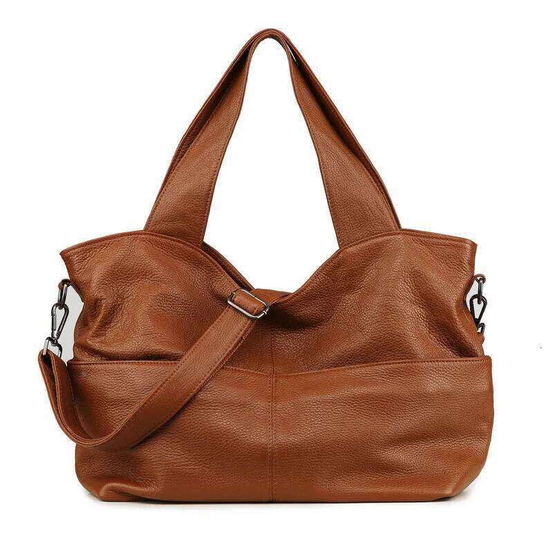 Nesitu High Quality Casual Large Black Brown Genuine Leather A4 Women Handbags Female Totes Lady Shoulder Messenger Bags M07175 2025/06/05