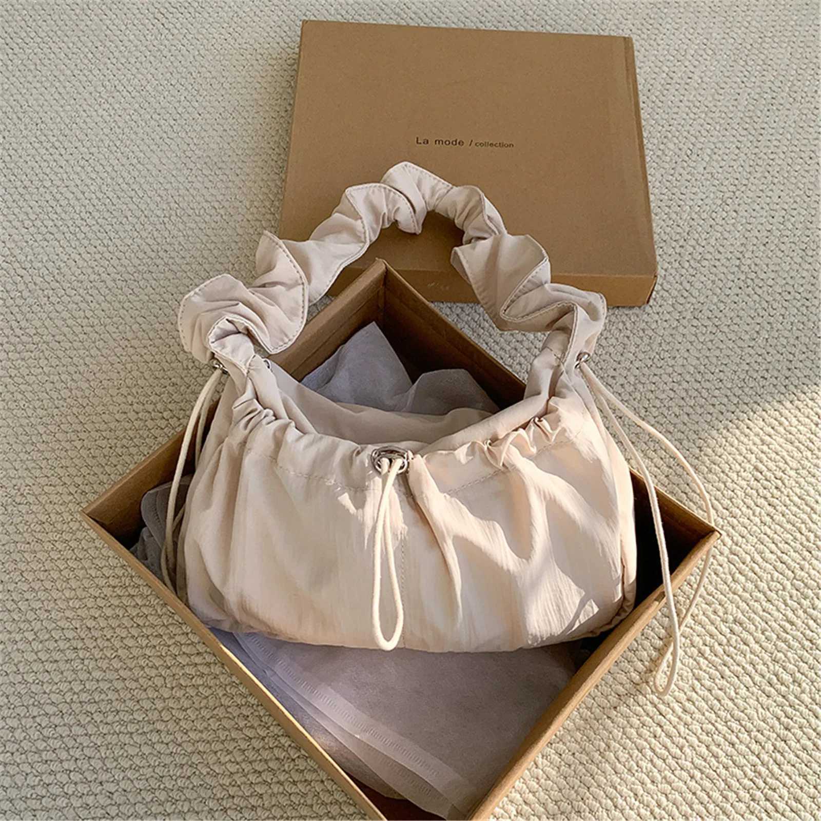 Simple Fi Fold Shoulder Bag Vintage Casual Designer Underarm Crossbody Bag Women 2024 New Luxury Handbags High Quality XJ250605