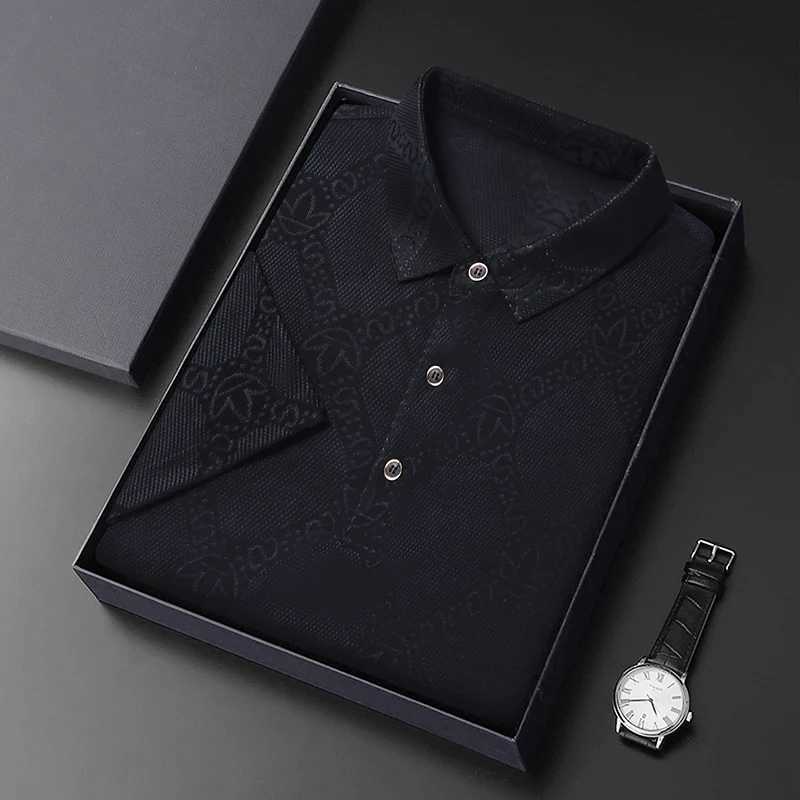 Mens Short-sleeved T-shirt Counter Genuine 2025 New Style Hot-selling Light Luxury High-end Quality Polo Shirt XJ250605