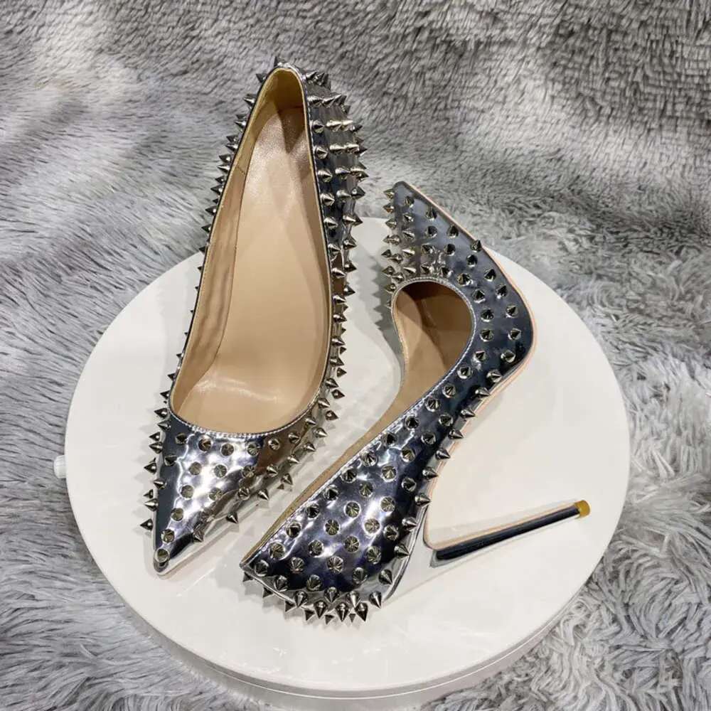 Sparkly Stiletto Heels: Women's Pointed Toe Evening Pumps - Elegant Slip-On Design, Available in 8cm, 10cm, and 12cm Heel Heights