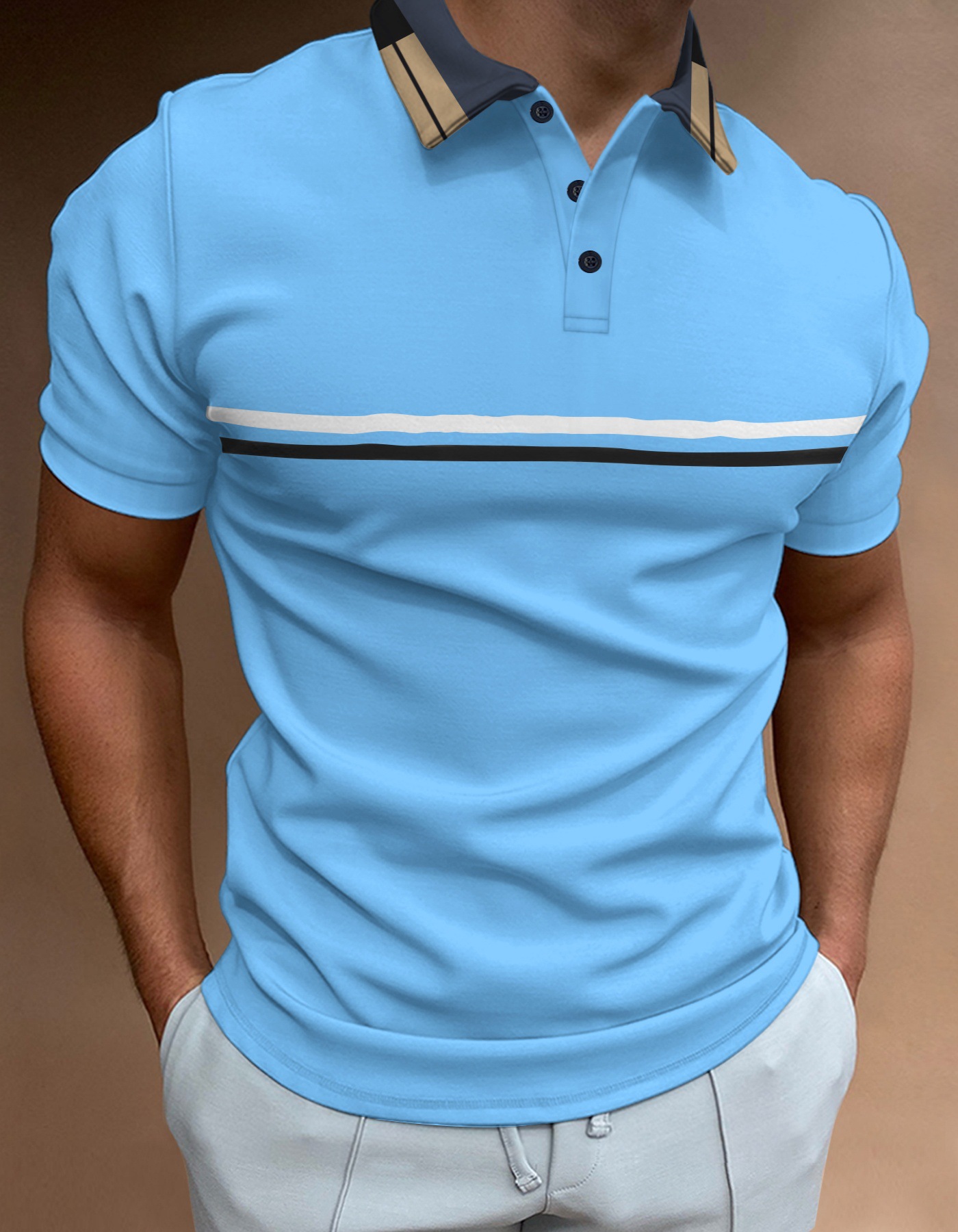 Designer Polo Shirts Men Short Sleeve Polo Shirt, Stylish Summer Office Apparel, Available in Sizes M-3XL