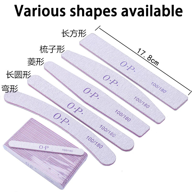 Reusable Nail FIle 100/180 Grit Sandpaper Gel Polishing Files for Nails Beauty 250605