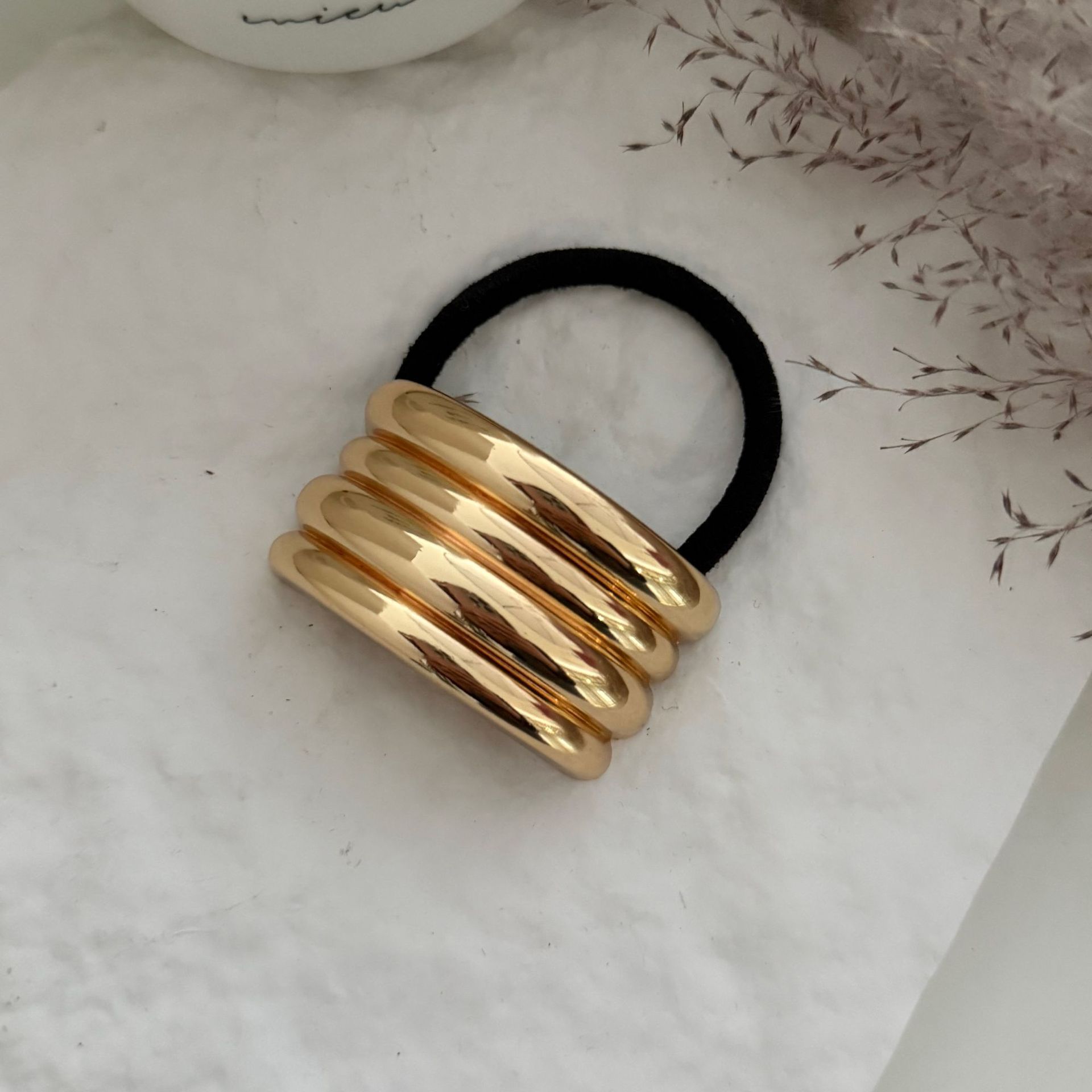 New Hair rope Style High End Metal Hair Ties Elegant Versatile Minimalist for Ponytails