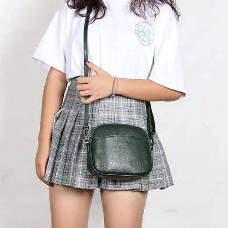 Johnature Simple Genuine Leather Versatile Crossbody Bags For Women 2025 New Soft Real Cowhide Leisure Small Shoulder Bag 2025/06/05