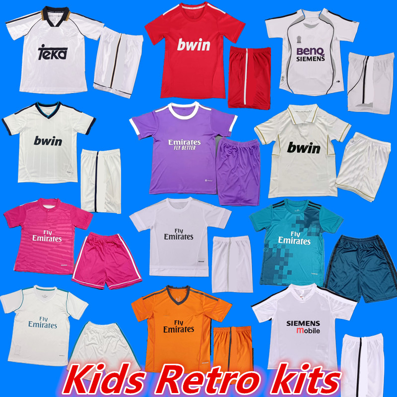 Reals Madrids Retro Soccer Jerseys Finals Football Shirt GUTI BENZEMA SEEDORF CARLOS RONALDO 03 04 06 07 11 13 14 15 16 17 18 kids football kits Modric Alonso hotsoccer