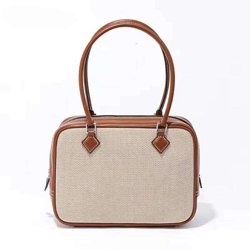 Women's Bags Designer First Layer Cowhide Women's Versatile Handbag Large Capacity Real Leather Vintage Boston Shoulder Messenger Bag Commut