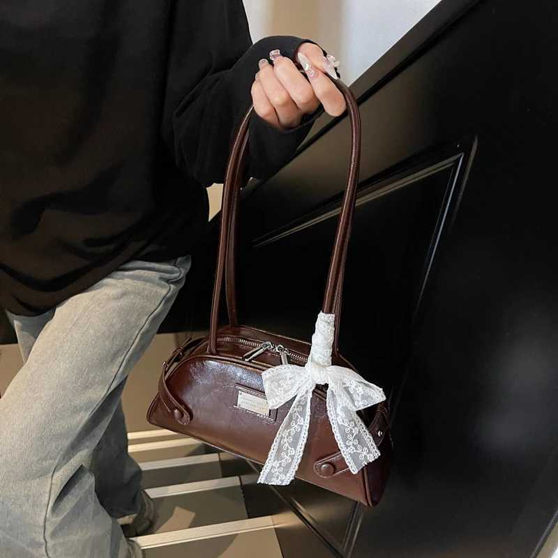 Women Bow Leisure Armpit Handbag Casual Tote Handbag Leather Handbag Solid Color Travel Underarm Handbag Girls Outdoor Daily BagXJ250605