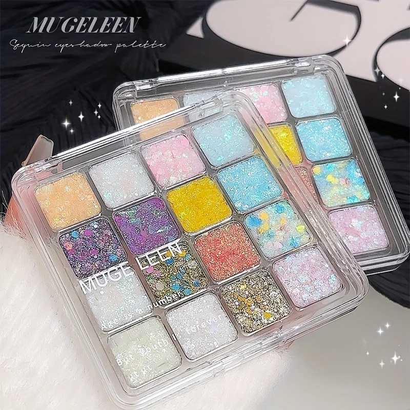 6 Colors Sparkly Glitter Eyeshadow Palette Long-Lasting Shimmer Diamond Dust Non-Smudge Colorful Sequins Cosmetic for Party W250605