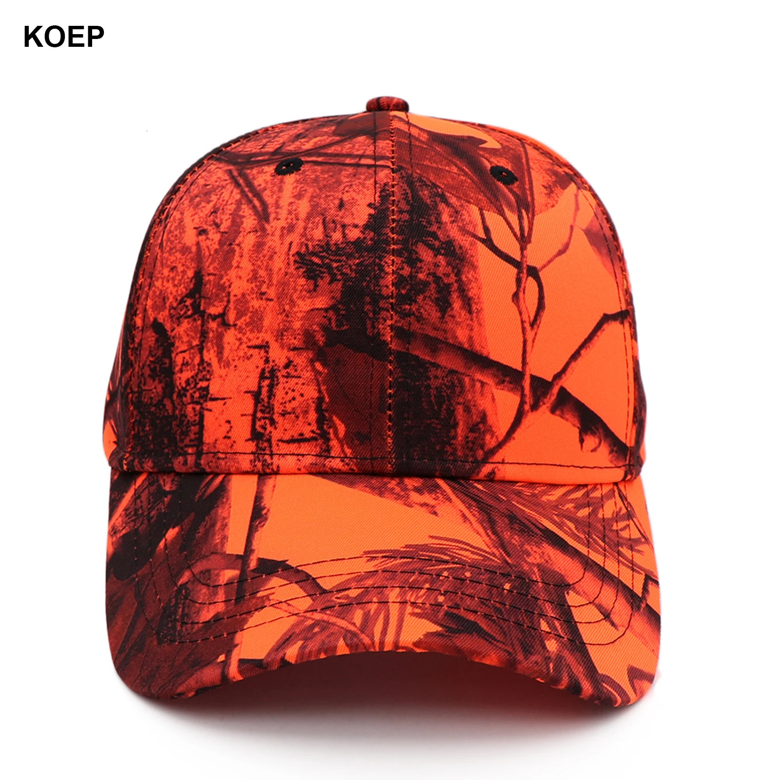 KOEP Jungle Tree Orange Camouflage Cotton Dad Hat Outdoor Fishing Baseball Cap Hunting Hat KBRT5 250603