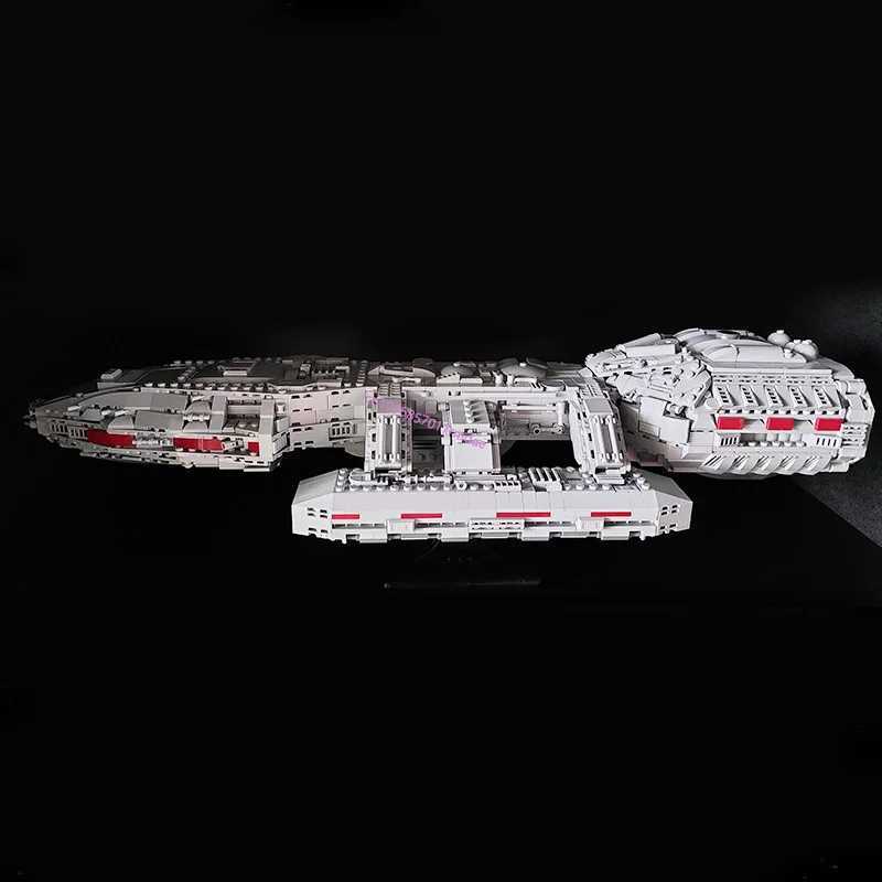 NEW 2222PCS Famous Movie MOC Galactic Battlestar Galactica model DIY creative ideas Spaceship Children Toy Birthday Gift Blocks W250605