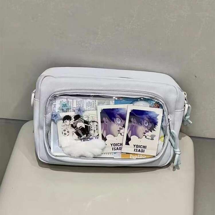 Cute Versatile Handbag Anime JK Transparent Shoulder Crossbody Bag Badge Girl