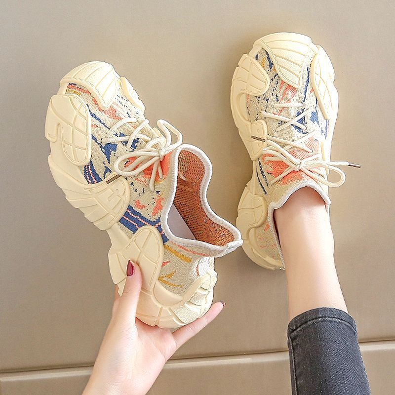 Thick-Soled Dad Shoes for Women, Designer casual shoes All-Season 2025, Thick-Soled, Foot-Slimming, Ins Style, Breathable, Non-Slip, Casual Sneakers