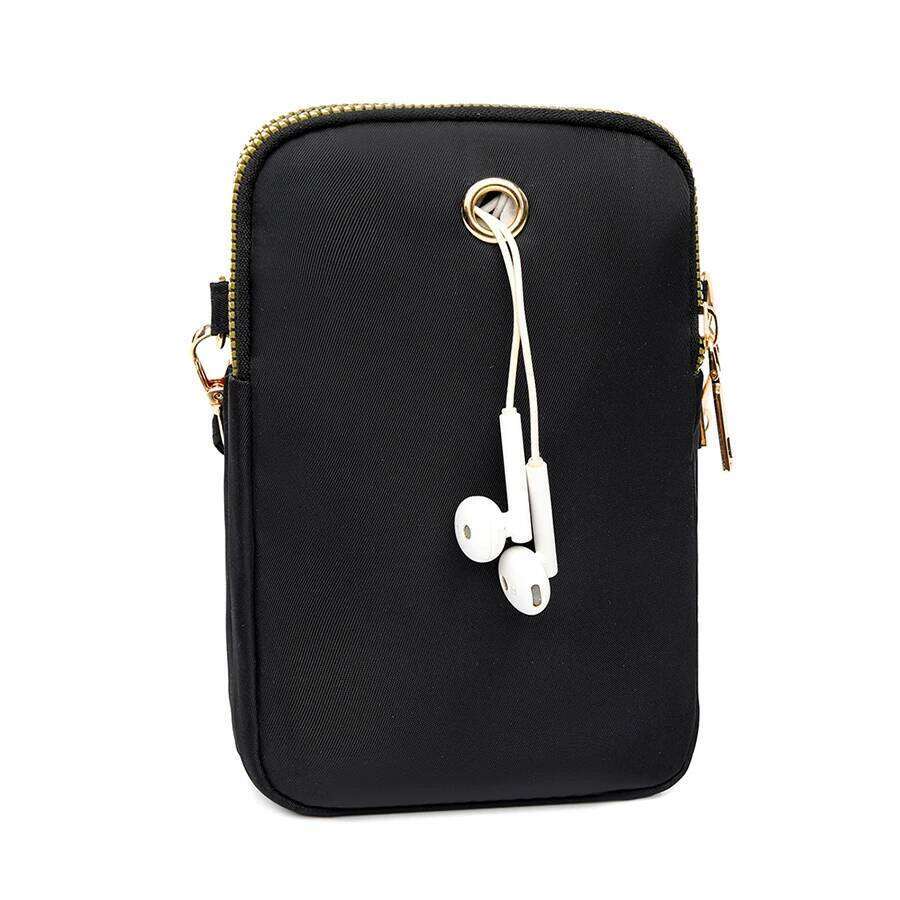 Multi-purpose waterproof wear-resistant large capacity crossbody women's multi-layer zipper neck shoulder mobile phone bag