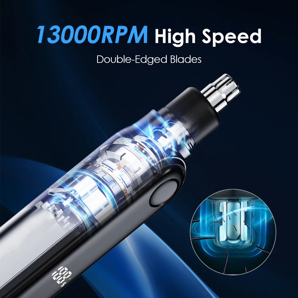 Rechargeable Portable Electric Nose Hair Clipper Multi-kinetic Shaving Two-in-one Unisex Automatic Washable Trimmer Man Razor 250604