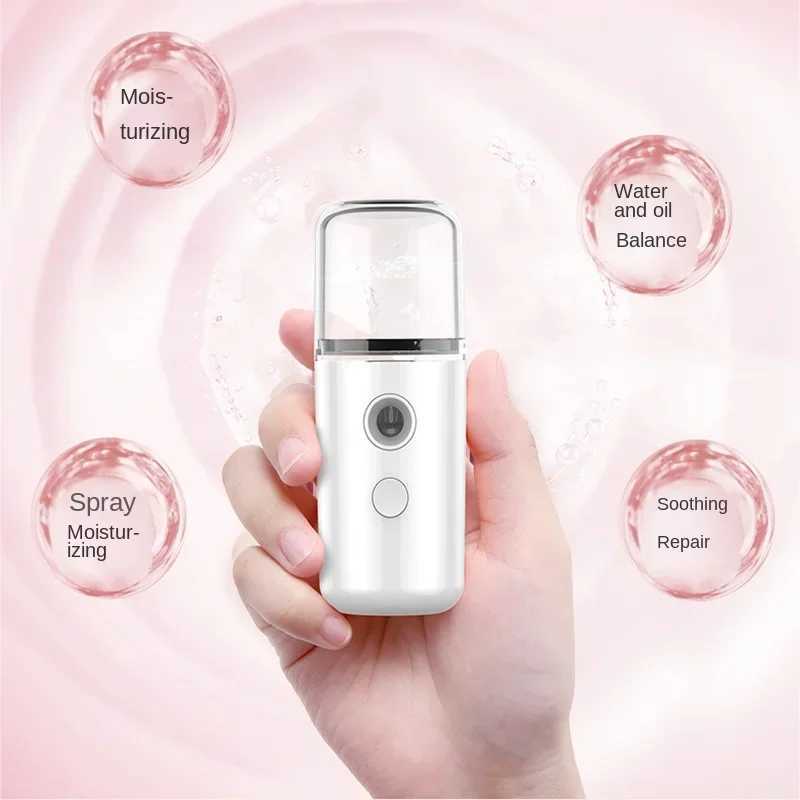 USB Portable 30ml Mini Nano Mist Sprayer Face Spray Facial Steamer Moisturizing Air Humidifier Skin Care Beauty Instruments XJ250607