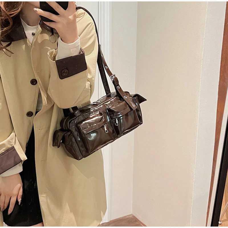 Korean Niche Bag Celebrity-style Underarm Small Saddle Bag Crossbody Bag Fiable Shoulder Bag Multiple Pockets Design Bag XJ250605