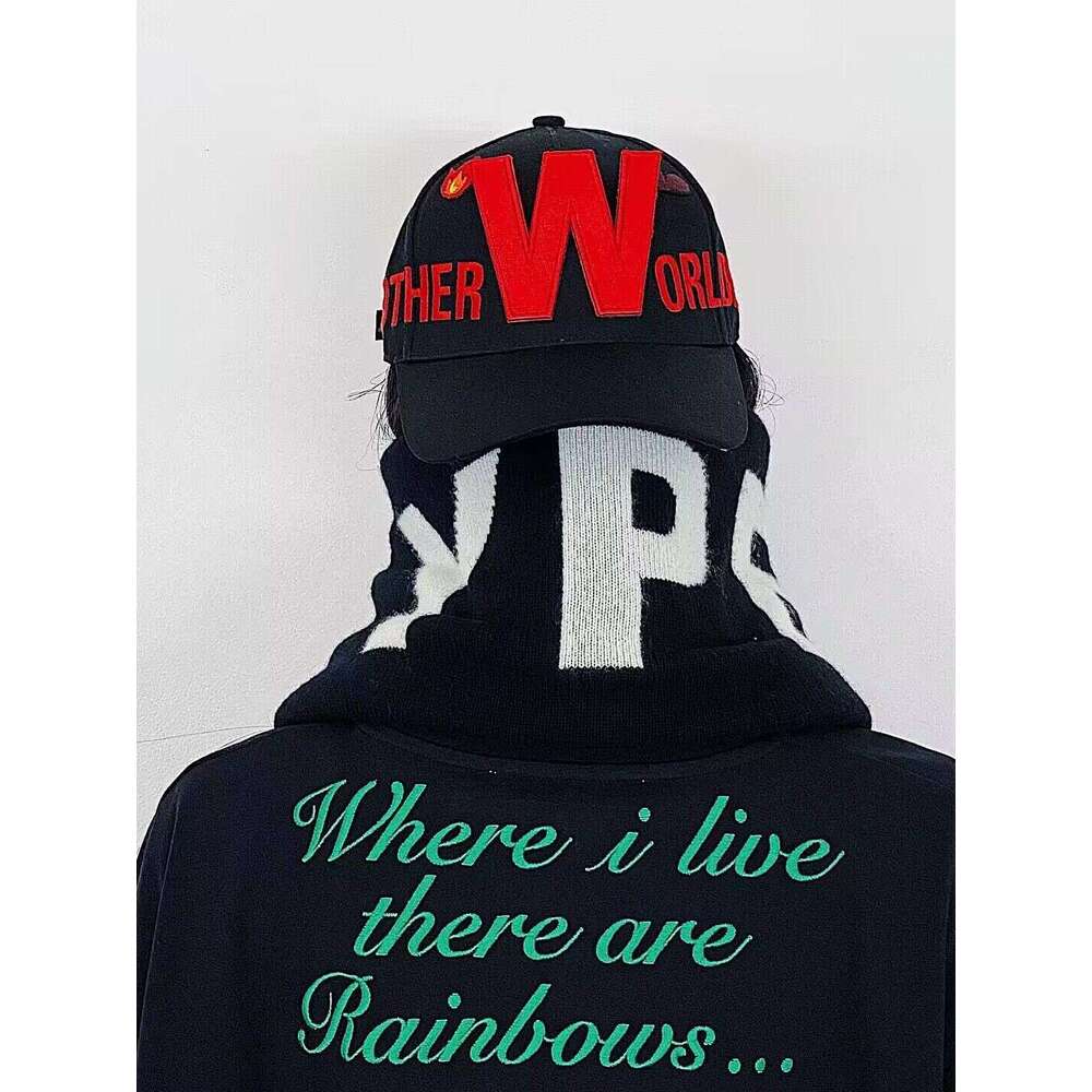 Walter Van Beirendonck Rainbow Alien 3D Baseball Cap W Letter Embroidery Duckbill Hat
