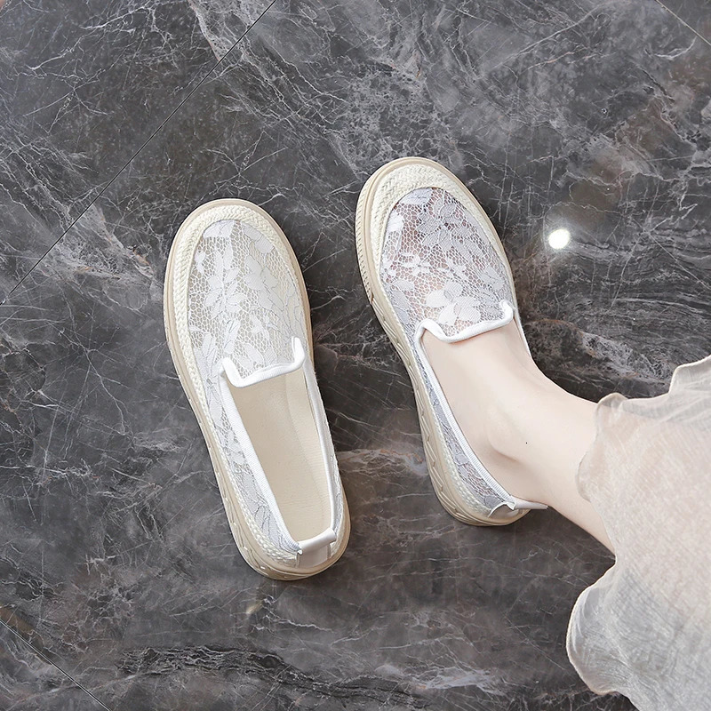 Female Flat Shoes Breathable Mesh Women Casual Shoes Summer 2025 Vulcanized Shoes Slip On Women Espadrilles Walking Sneakers 250603