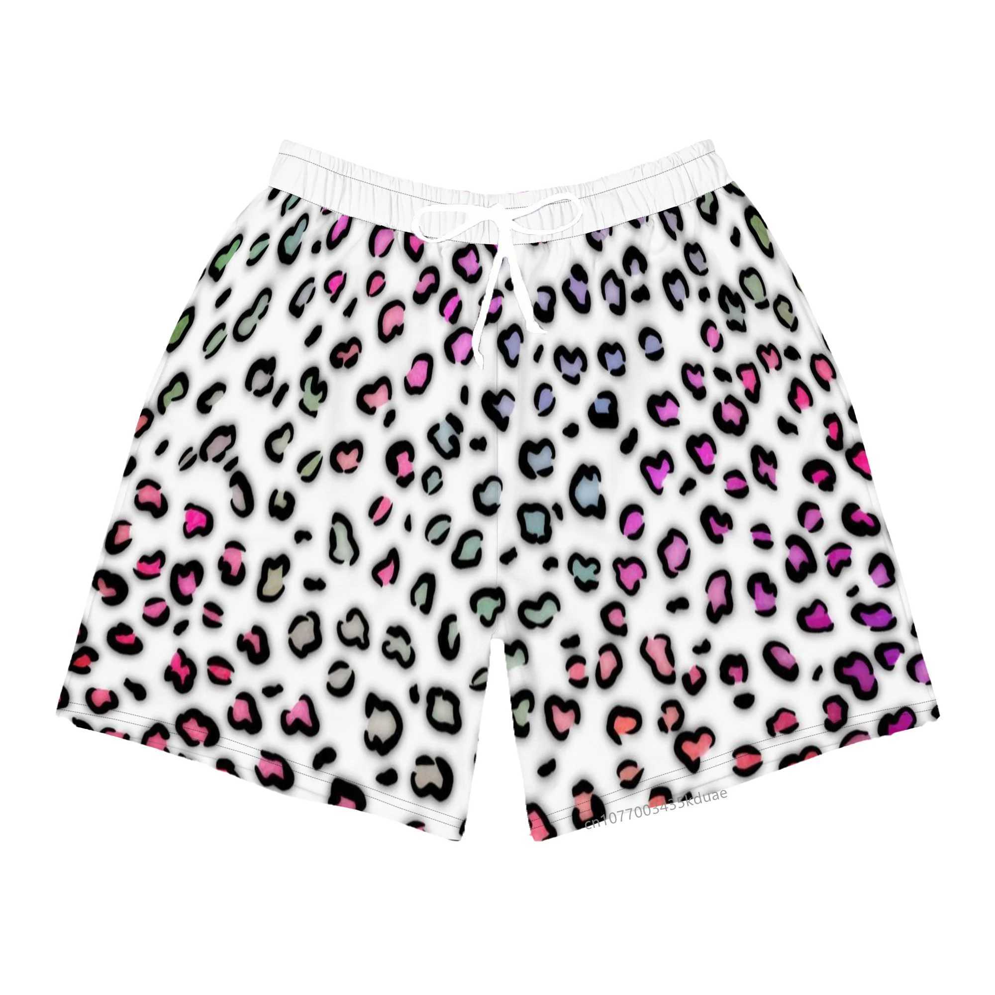 Leopard Printed Wild Shorts Valentines Day Shorts Men Summer Hawaii Beach Vacation Clothing Womens Mens Animal Pattern Bottoms XJ250605