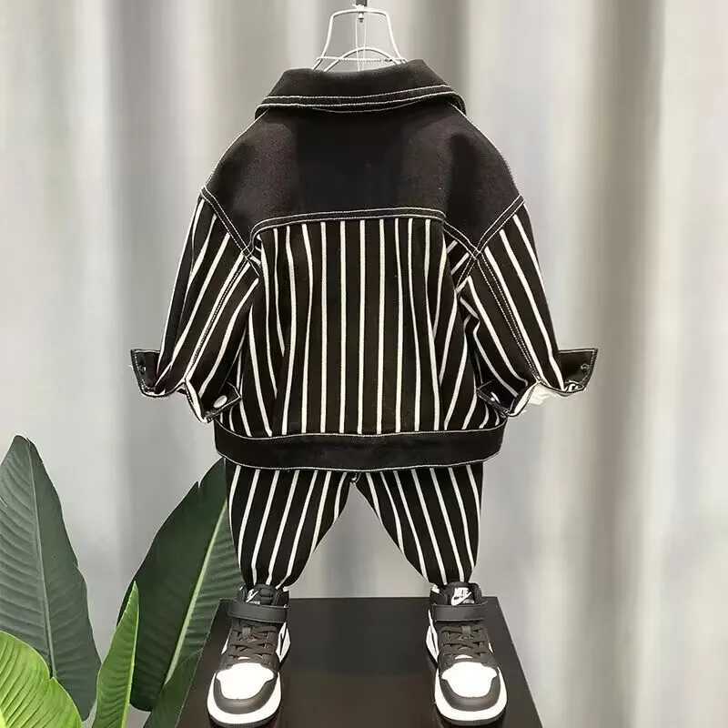Children Clothing Suit New Boy Fashion Jacket + Pants 2PCS Set Kids Baby Boy Clothes Suits Autumn Spring R250605