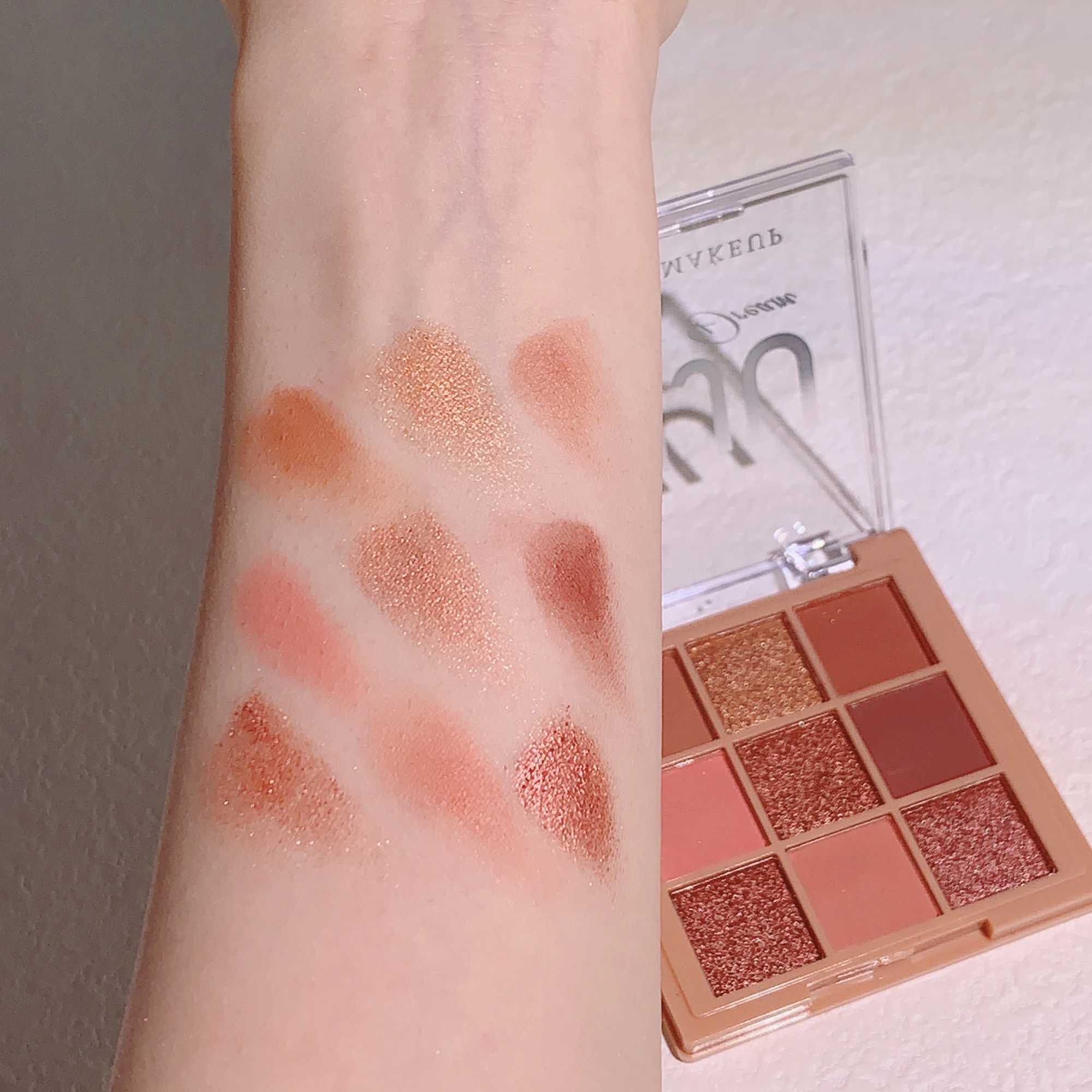 Warm Winter Brown Shadow Nine Colors Eyeshadow Earth Tone Autumn and Winter Low Saturation Orange Brown Palette Milk Tea W250605