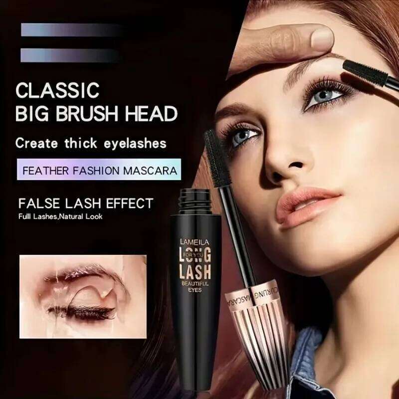 Waterproof 4D Mascara Thick Long Smudge-proof Plump Encrypted Long-lasting Curling Large Eye Makeup Tools free shipping