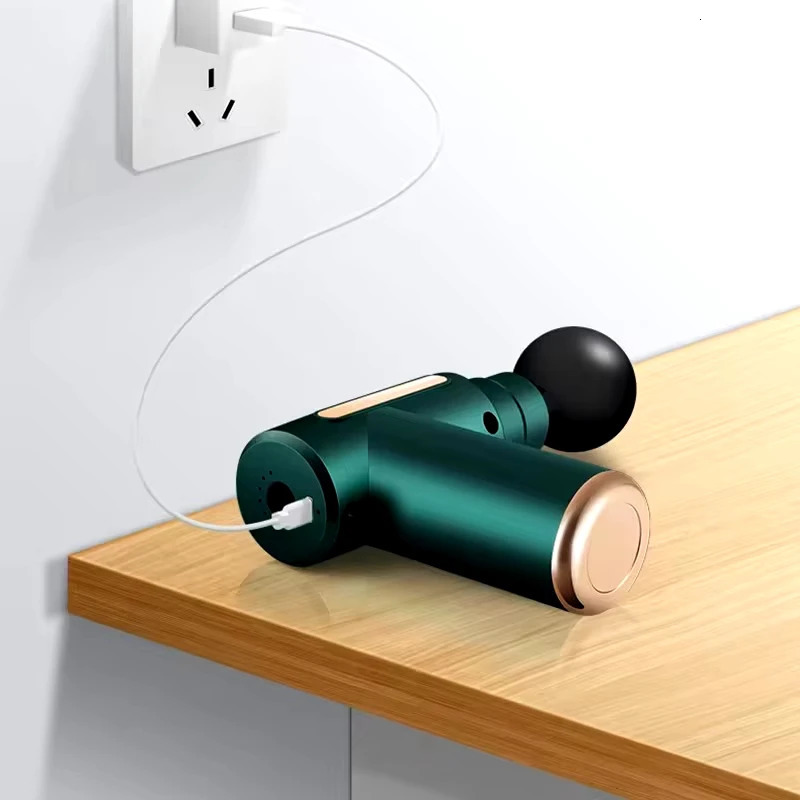 Portable Fascia Gun Button Tissue Massage Mini Lightweight and Adjustable Speed Massage Equipment Suitable for the Whole Body 250605