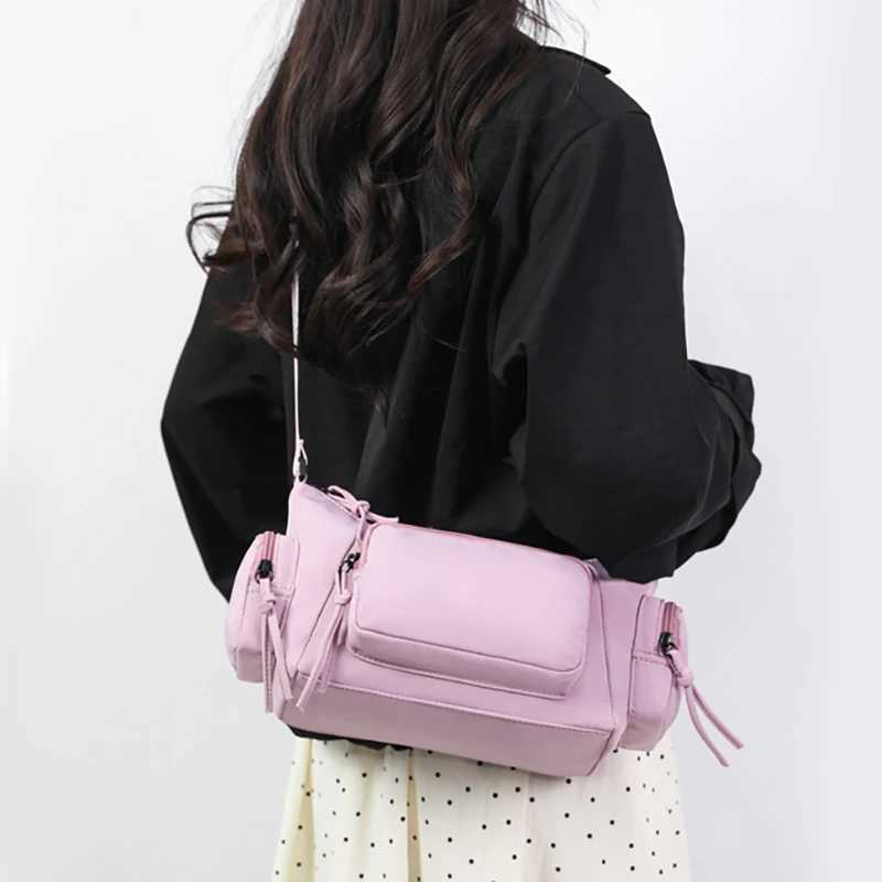 Women Shoulder Bag Multi-Pockets Crossbody Bags Waterproof Sling Pack Work Commute Daypack Underarm Tote Motorcycle Packs XJ250605