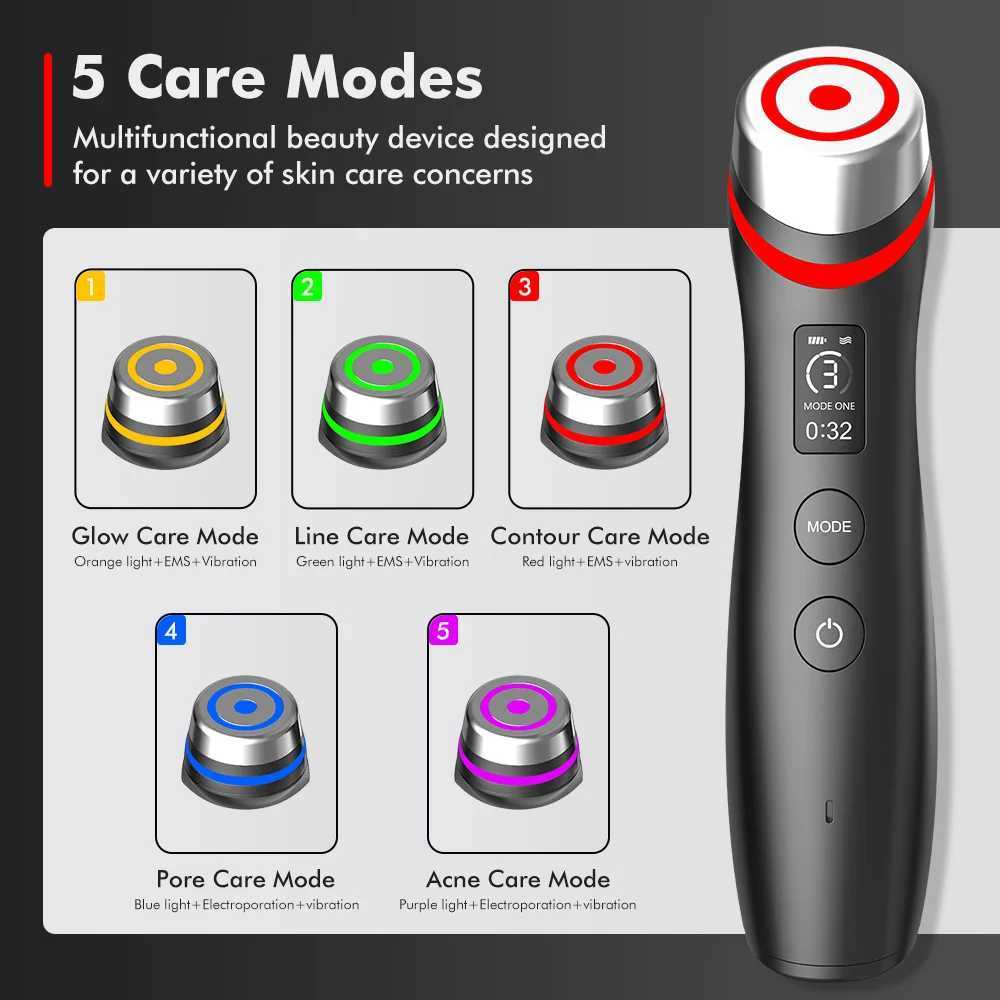 6 in 1 Age Booster Skin Care Facial Glow Booster Beauty Device Facial Skin Care Tools Anti Aging Microcurrent Lift Face CareXJ250607