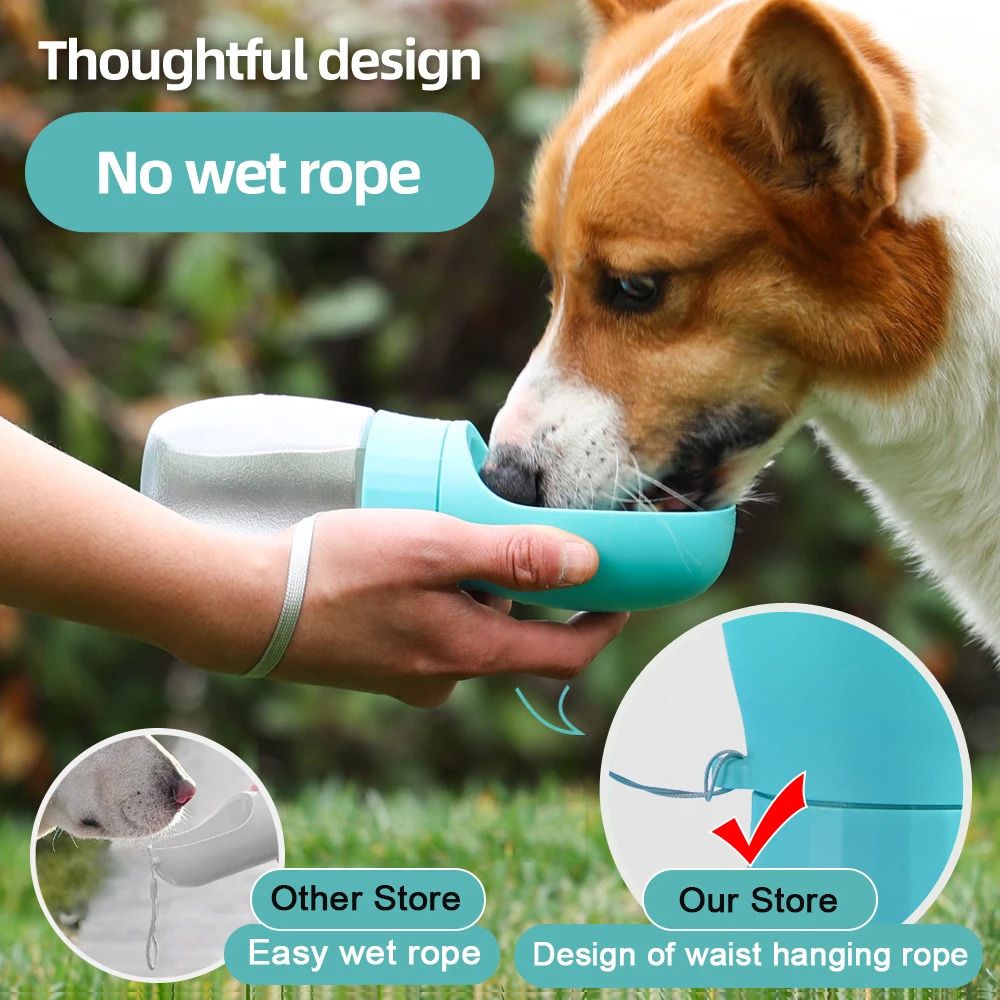 free shipping 500ml Large Dog Water Portable Pet Drinking Bottle For Small Medium Dogs Cat Outdoor Travel Puppy Drink Cup Pug Supplies 250604