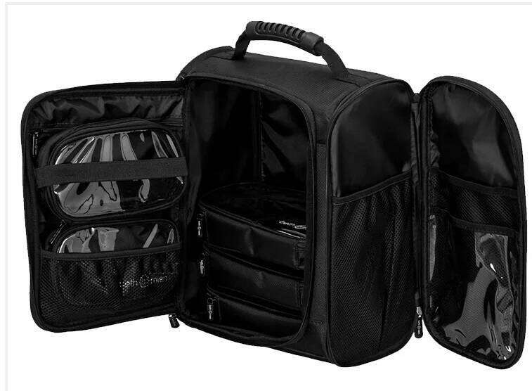 Professional Women Portable Bag Cosmetic Backpack Bag Makeup Organizer Travel Train Case