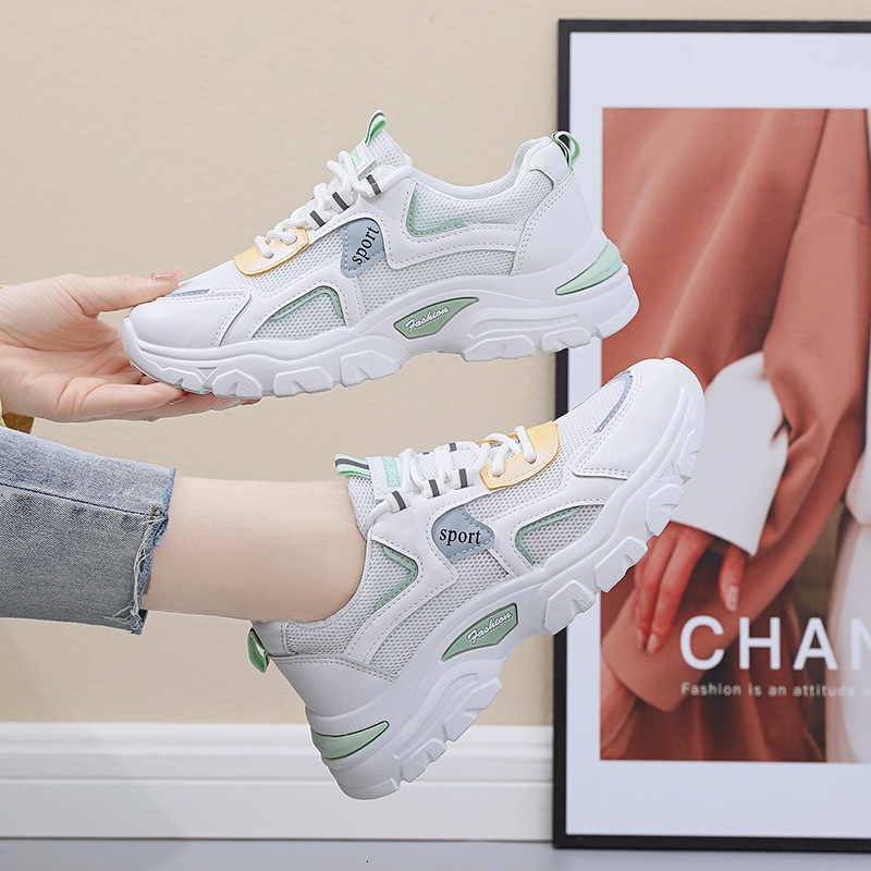 New Korean Style Dad Shoes For Women Spring Summer Breathable Casual Casual Shoes Versatile Ins Trend High Value Sneakers Ddmysaturn