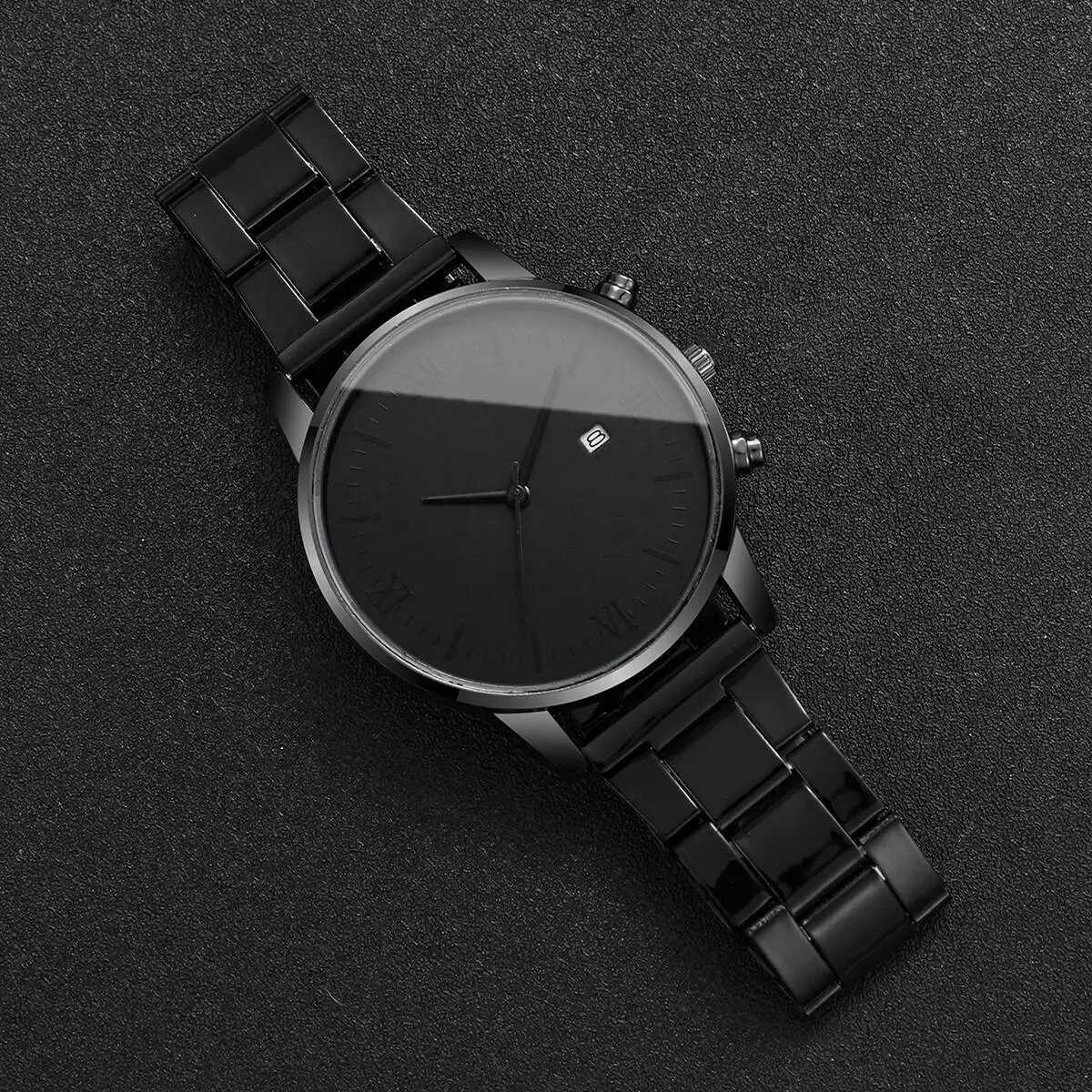 Fashion Men Business Calendar Watches Simple Roma Dial Analog Quartz Watch for Men Clock Reloj HombreWithout Box Y250605