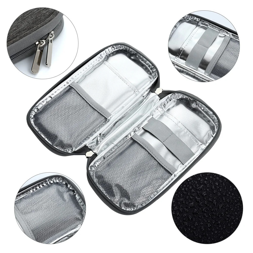 Practical Insulin Cooling Bag without Gel Ox Cooler Diabetic Pocket Thermal Insulated Travel Case Pill Protector 250528