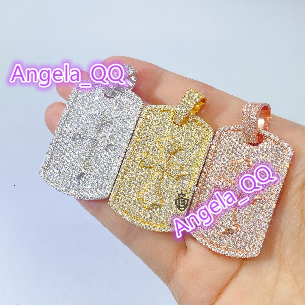 New Arrivals Special Unique Mens Hip Hop Vvs Moissanite Diamond Large Dog Pendant Necklace Jewelry