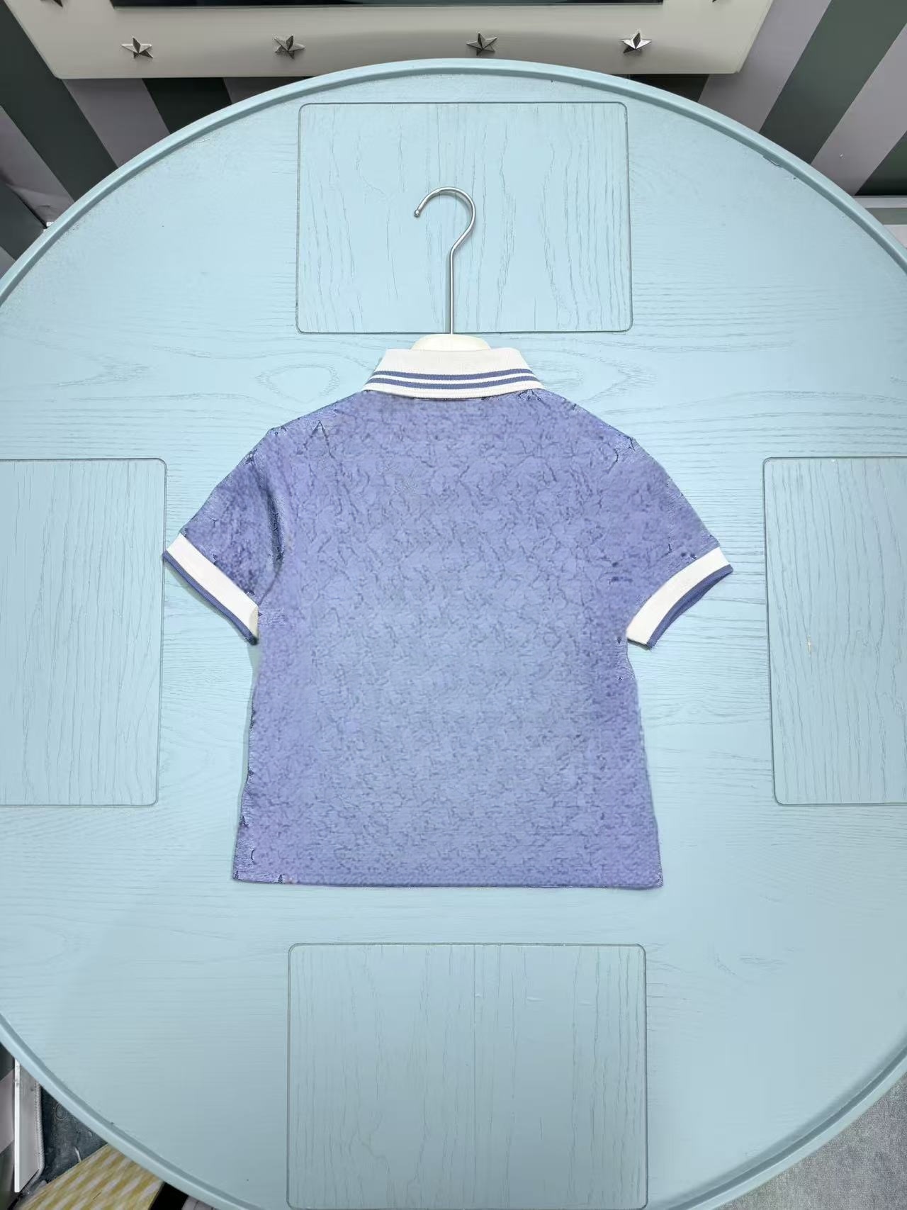 Classics Children letter jacquard polo shirt Summer boys lapel short sleeve casual Tops kids cotton sport tees S3986 y250607VQEQ