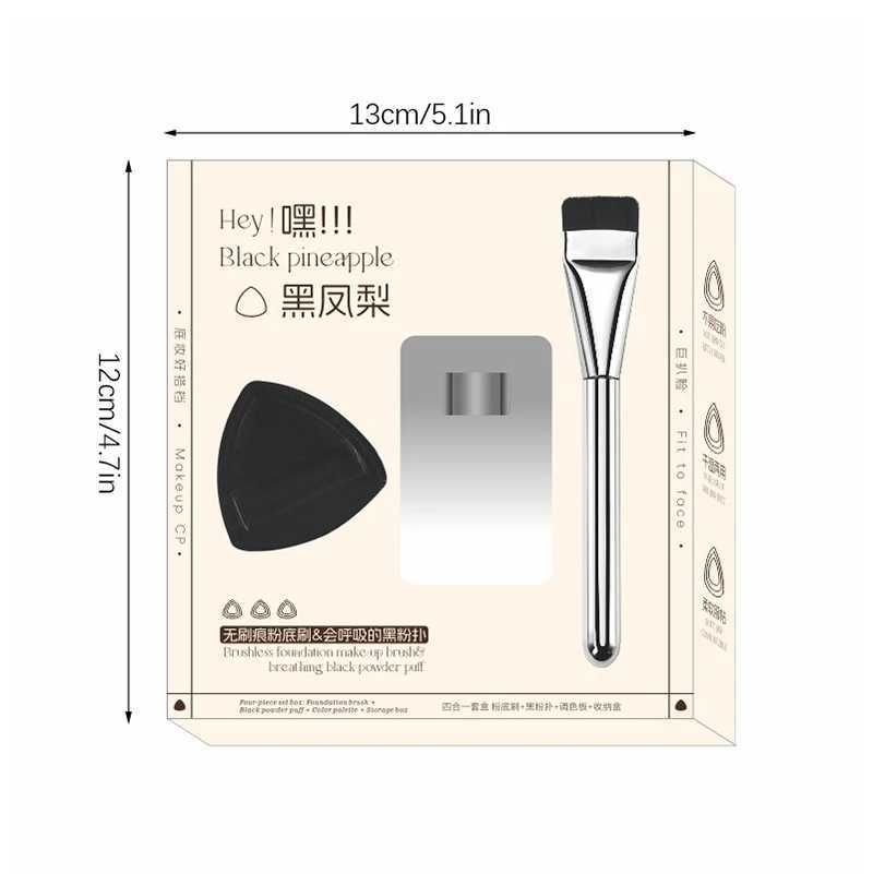 One Line Foundation Brush And Makeup Palette Set Foundation Cream Mixing Tool Nail Art Makeup Cosmetic Makeup Tool Kits W250605