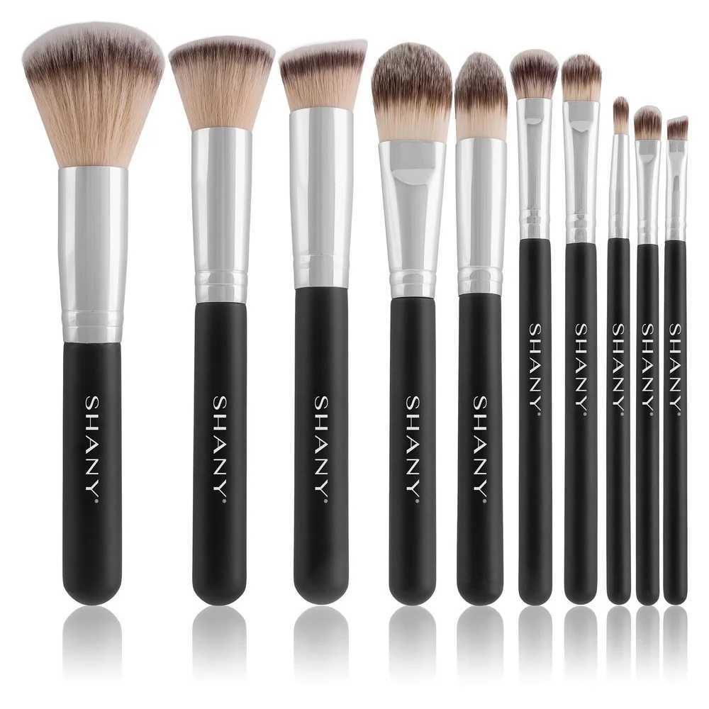 Professional Makeup Brush Set 10 Piece Essential Brushes Foundation Powder Concealers Eye Shadow B Contour with Travel Pouch W250605