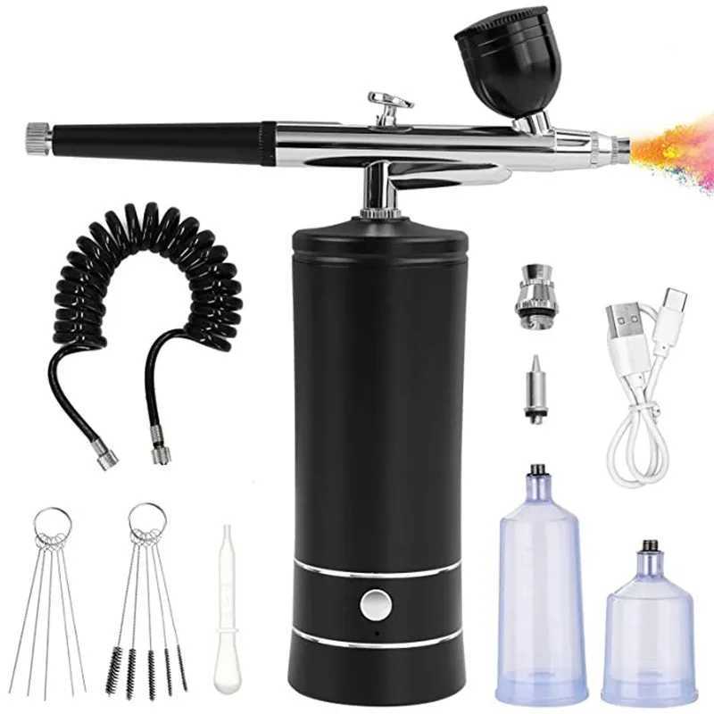 Black Oxygen Injection Device Handheld Electric Spray Gun High Pressure Nano Oxygen Injector Household Spray Beauty Instrument XJ250607