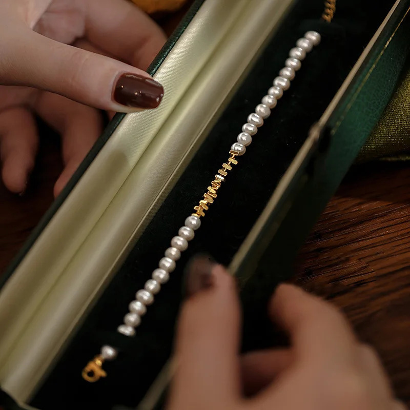 100% Natural Freshwater Pearl 14K Gold Filled Female Charm Bracelet Wholesale Jewelry For Women Gifts No Fade 250604