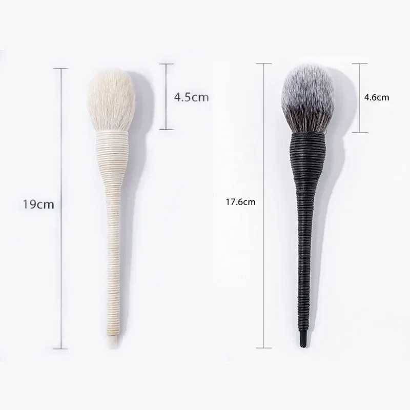Flat Goat Wool Rattan Makeup Brushes Professional Foundation B Loose Powder Contour Brush for Beauty Makeup Brushes W250605