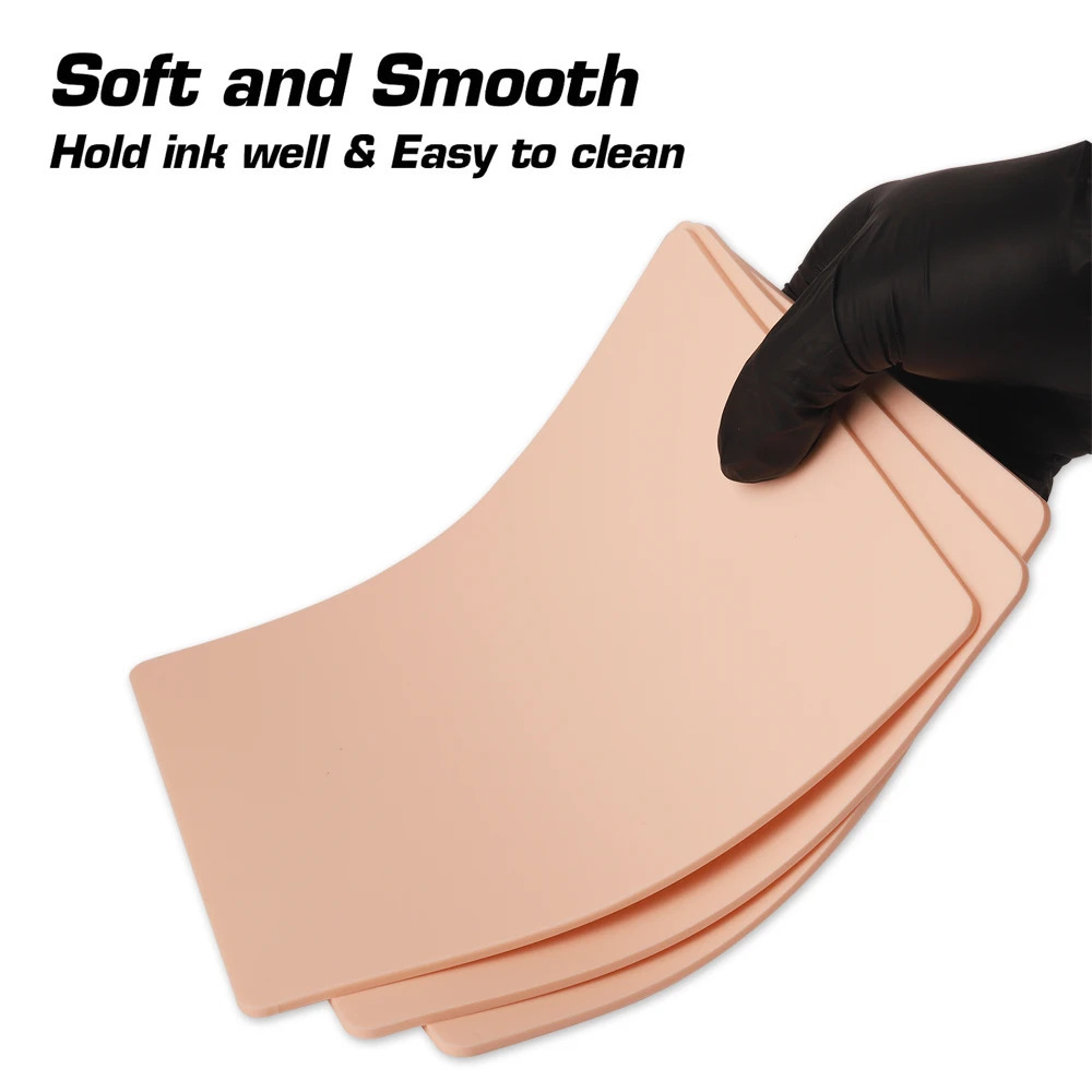 151051PCS 3MM Thick Tattoo Practice Skin Blank Double Sides Silicone Fake Skin Beginner Training Practice Skin Accessories 250604