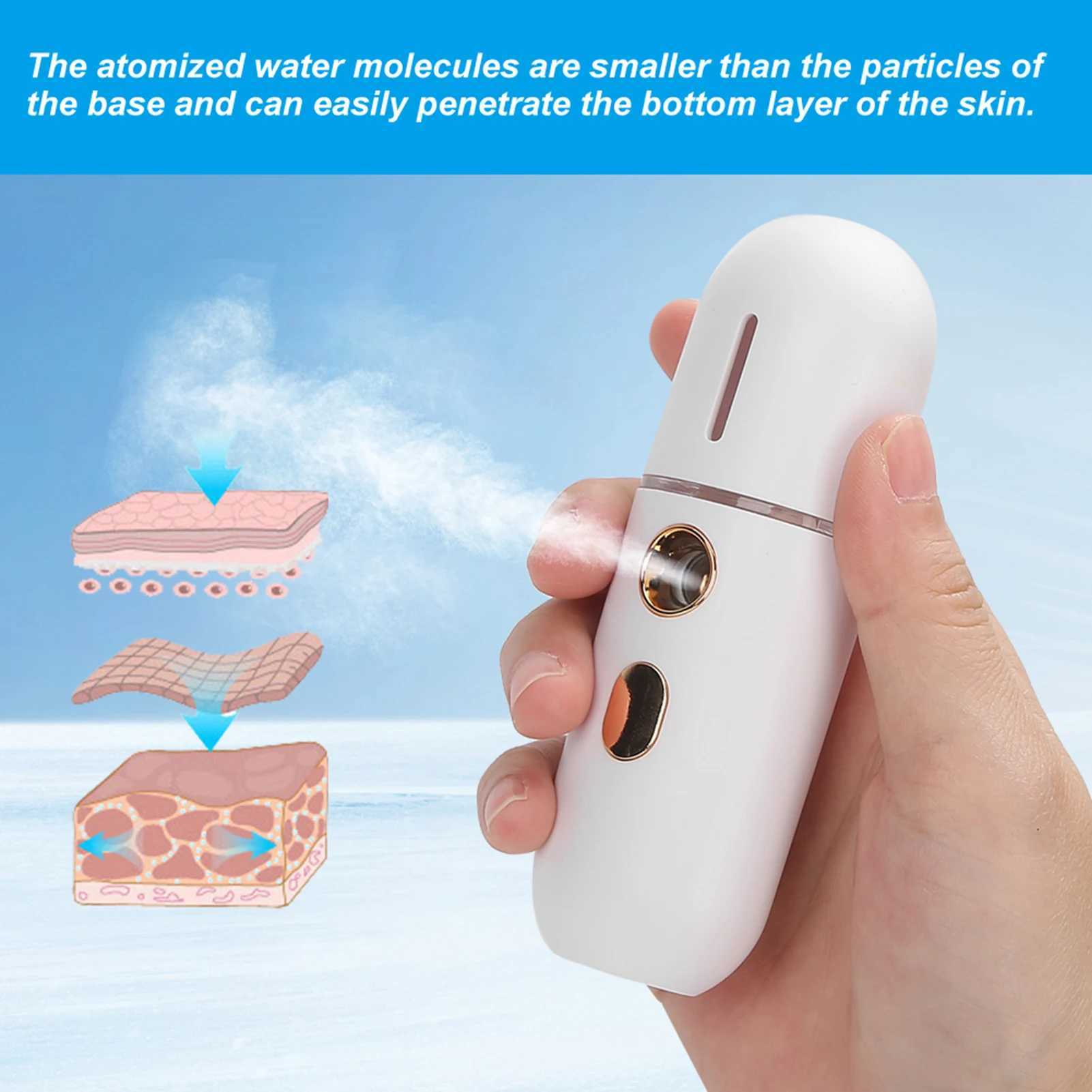Portable Humidifier Nano Mister Facial Steamer Device Beauty Spray Hydrating Apparatus Cold Spray Apparatus USB RechargeableXJ250607