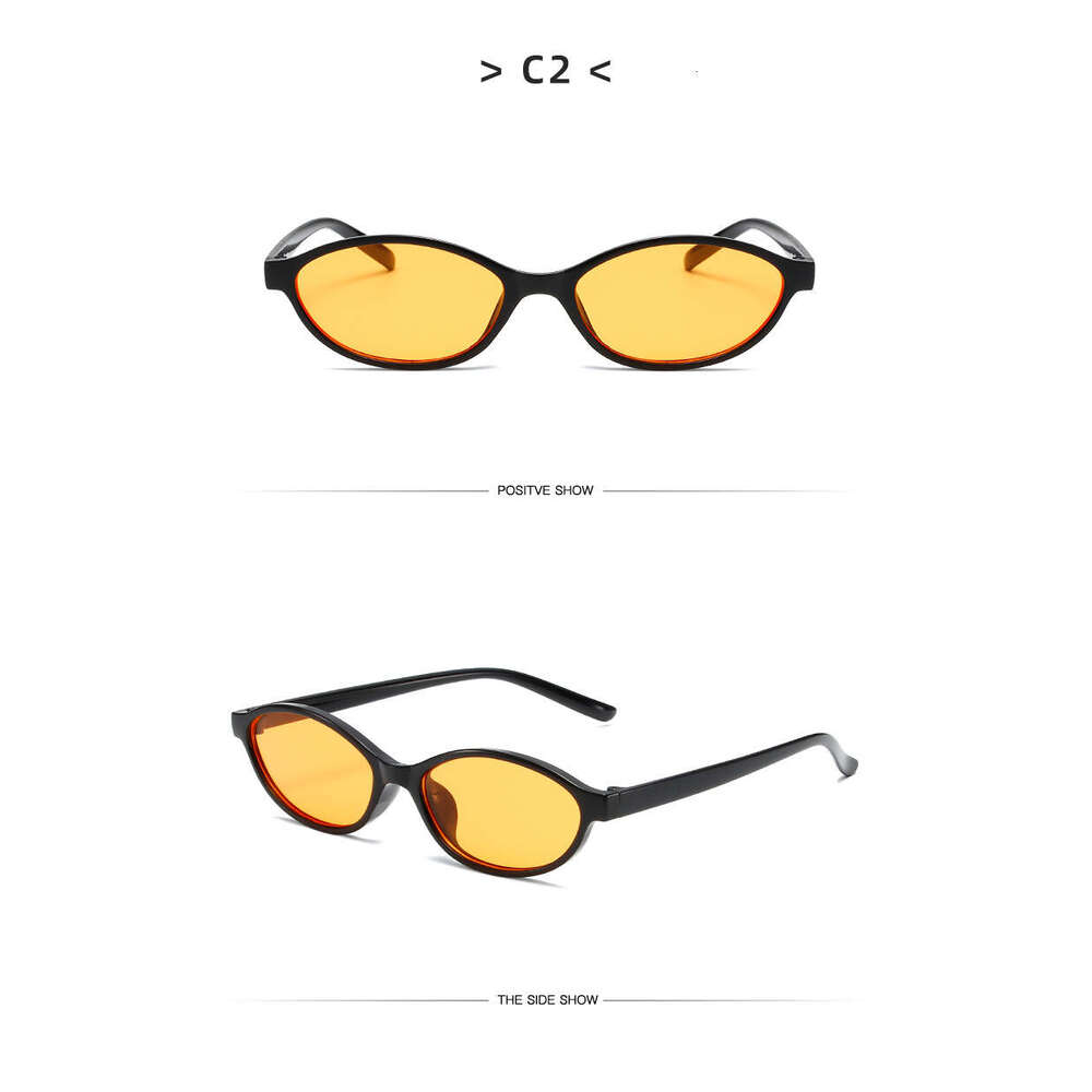 Oval Small Frame Women Outdoor Fashion Wearable Sunglasses for Men Personality Hip Hop Trendy Glasses