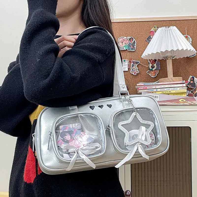 New Niche Design JK Uniform Ulzzang Shoulder Bag for Girls Y2K Carto Handle Bag Womens Bow Harajuku Cute Ita BagXJ250605