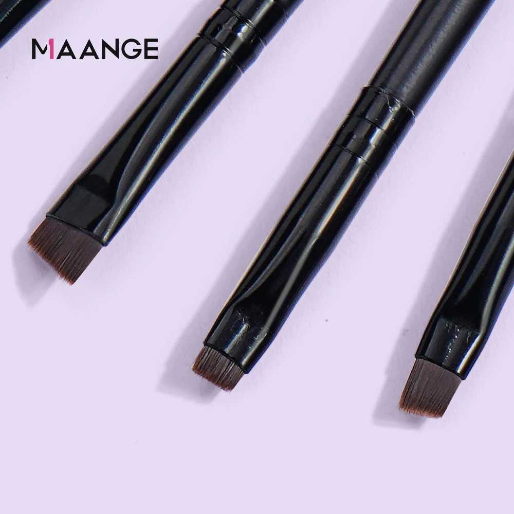 MAANGE 4 Pieces Eyebrow Contour Makeup Brush Eyeliner Brush Portable Small Angle Eyebrow Brush For Female Makeup Beauty Tool W250605