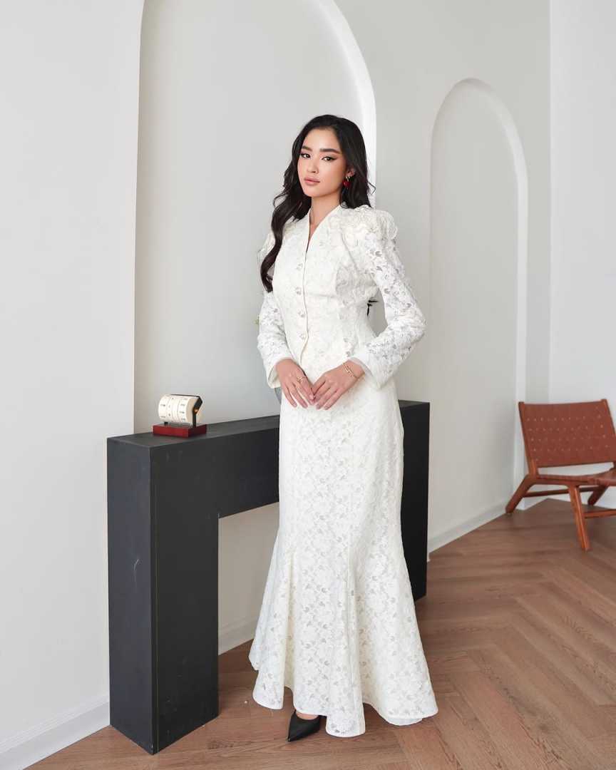 2 Pieces Lace Women Blazer Dress Mermaid Ladies Formal Wear Prom Birthday Party Customized Long Jacket Outfits