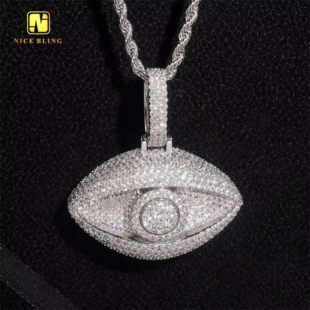 Classic Custom Pendant 925 Sterling Silver Hip Hop Moissanite Jewelry Iced Out VVS Moissanite Diamond Pendant Necklace