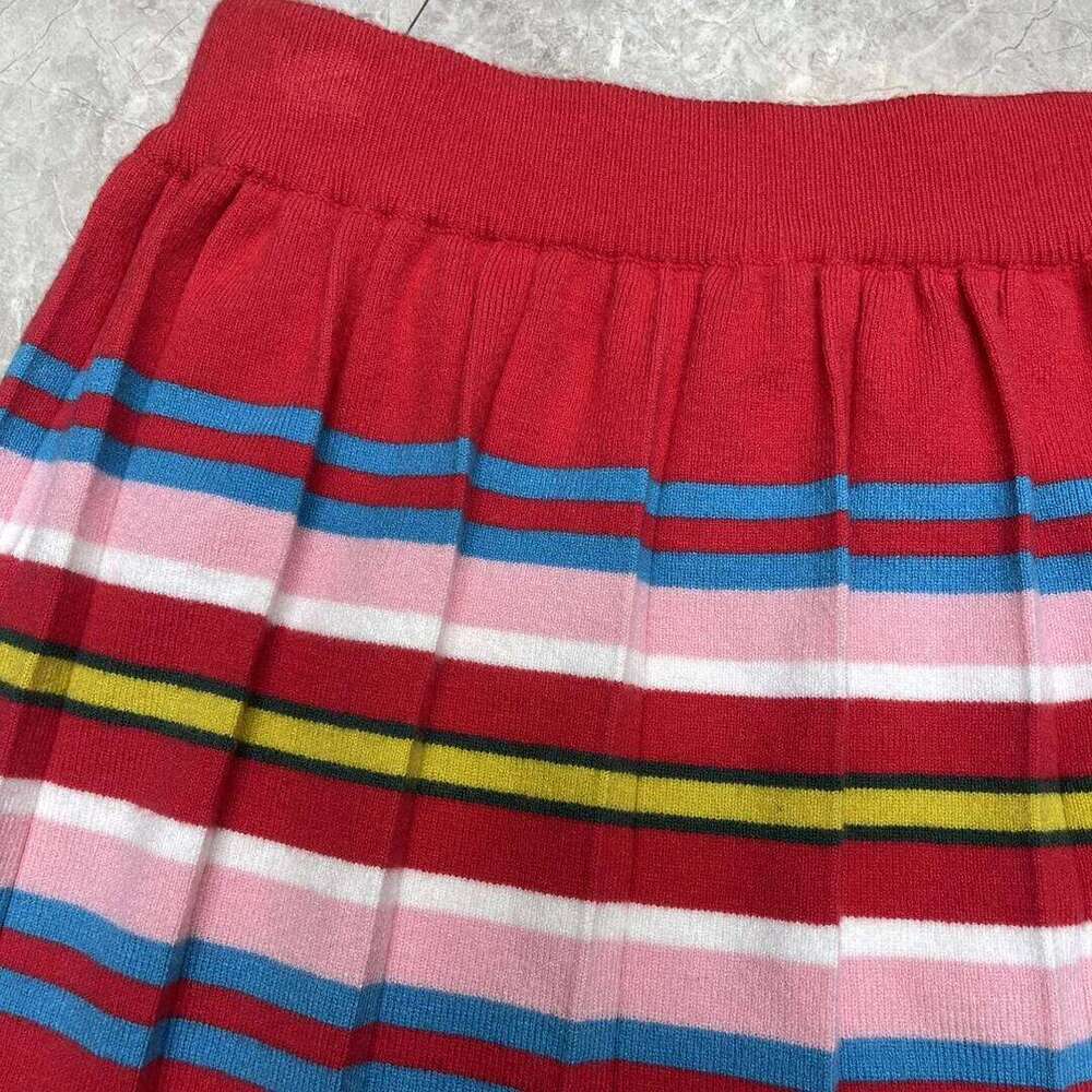 2025 Summer Women 2 Piece Set Polo Neck Pearl Button Shorts Crop Tops+Mini Skirts Contrasting Stripes Retro Streetwear Outfits