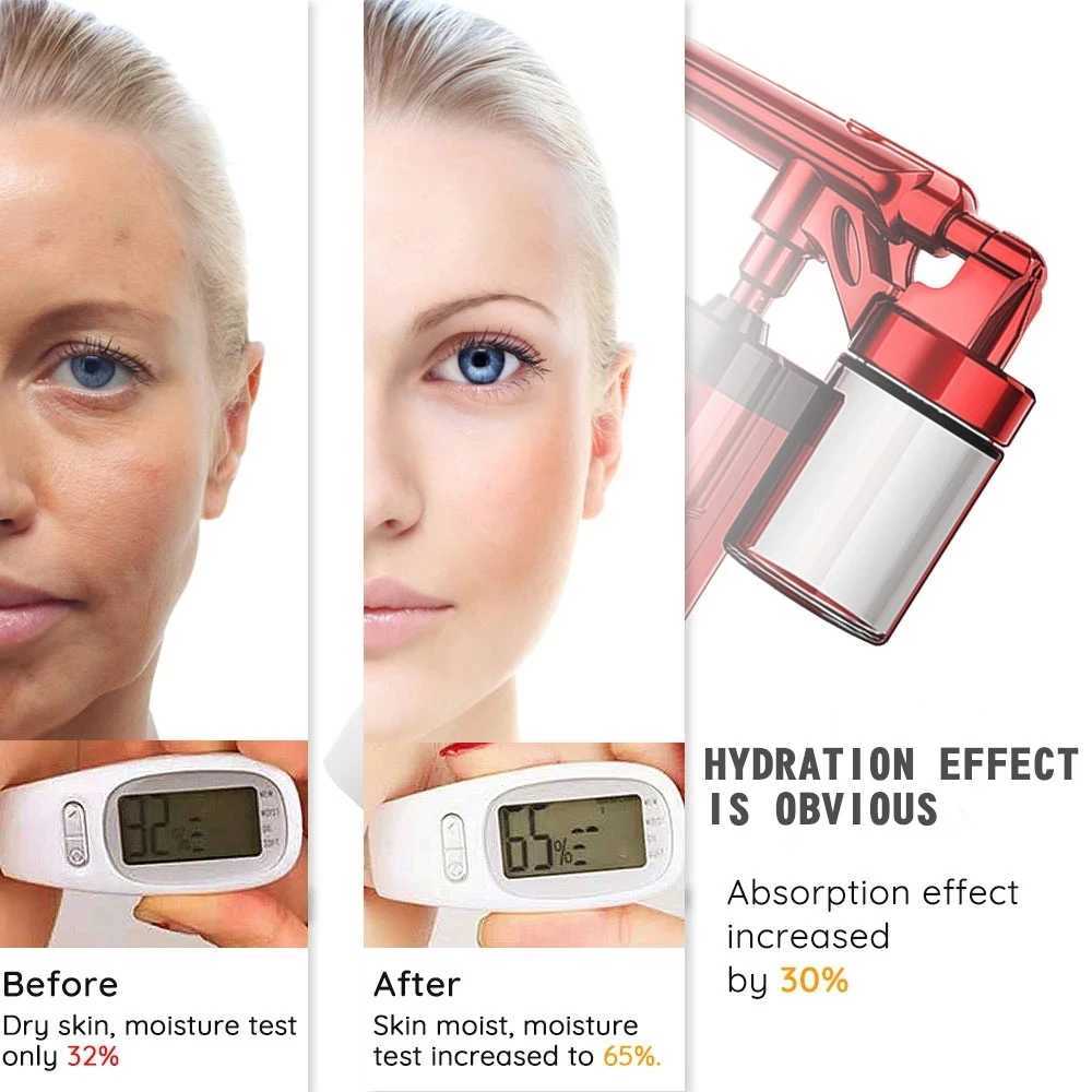 Oxygen Injection Moisturizing Nano Beauty Machine Airbrush Spray Set Portable USB Charging Nail Art Face Facial Steamer XJ250607